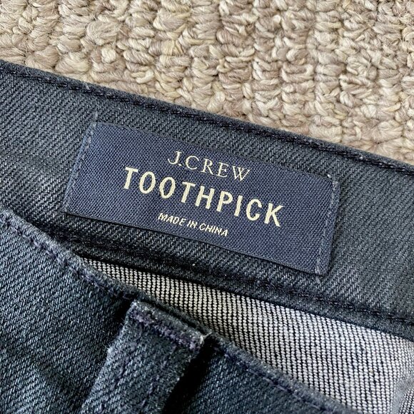 J. Crew Toothpick Ankle Waxed Coated Jeans in Black, 29 - Picture 6 of 9